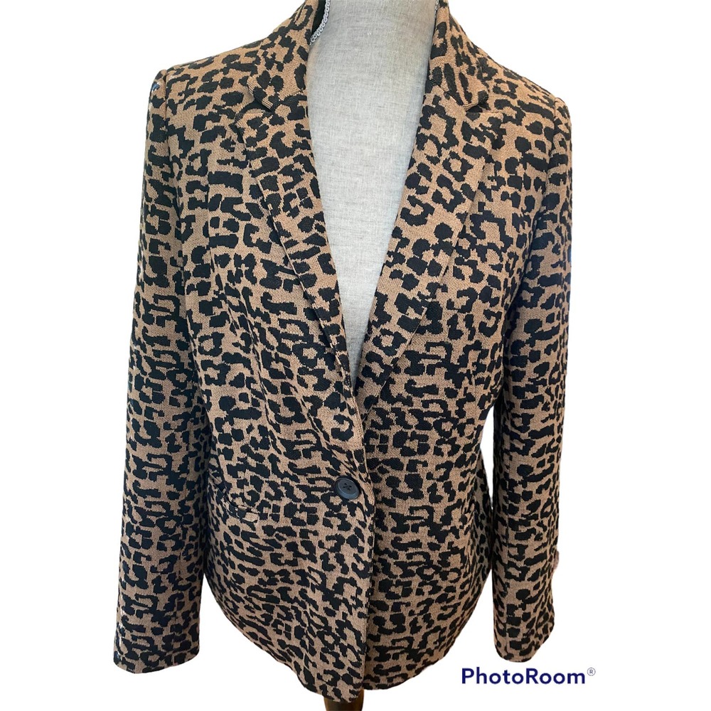 Philosophy Animal Leopard Print lightweight blazer size M